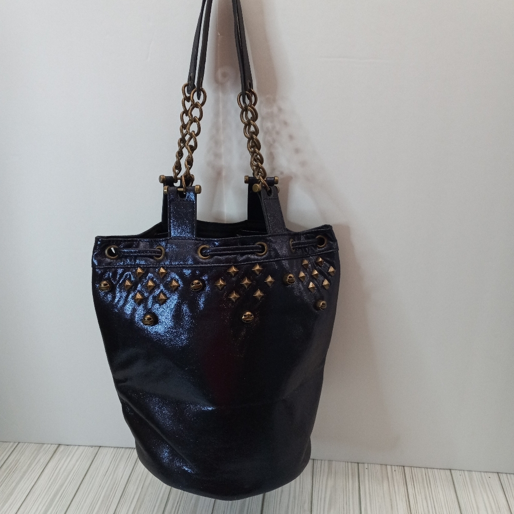 Disney Store Nightmare Before Christmas Metallic Studded Bucket Bag - Picture 5 of 12